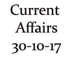 Current Affairs 30th October 2017