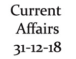 Current Affairs 31st December 2018