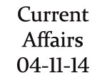 Current Affairs 4th November 2014