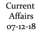 Current Affairs 7th December 2018