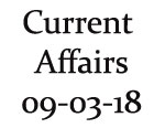 Current Affairs 9th March 2018