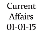 Current Affairs 1st January 2015 