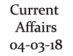 Current Affairs 4th March 2018