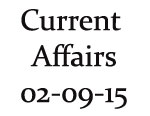 Current Affairs 2nd September 2015