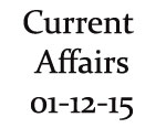 Current Affairs 1st December 2015