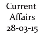 Current Affairs 28th March 2015