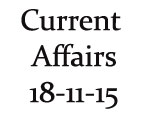 Current Affairs 18th November 2015 