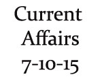 Current Affairs 7th October 2015