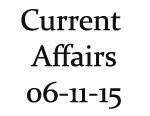 Current Affairs 6th November 2015 