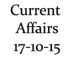 Current Affairs 17th October 2015