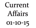 Current Affairs 1st October 2015