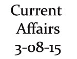 Current Affairs 3rd August 2015