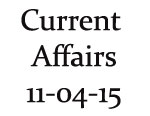 Current Affairs 11th April 2015