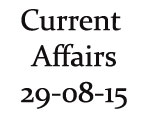 Current Affairs 29th August 2015