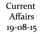 Current Affairs 19th August 2015