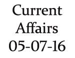 Current Affairs 5th July 2016