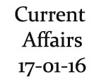 Current Affairs 17th January 2016