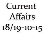 Current Affairs 18th and 19th October 2015