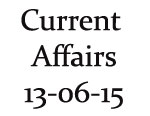 Current Affairs 13th June 2015