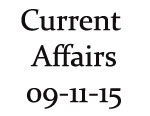 Current Affairs 9th November 2015 
