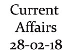 Current Affairs 28th February 2018
