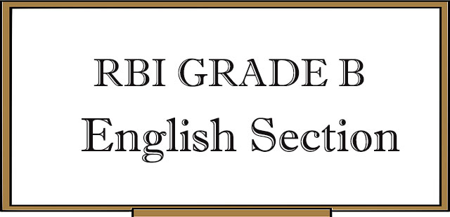 RBI GRADE B Officers - English Section Syllabus, Tips and Tricks