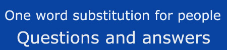 One word substitution for people One word substitution for people