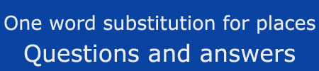 One word substitution for places