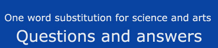 One word substitution for science and arts