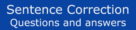 Sentence Correction Sentence Correction