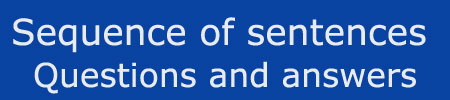 Sequence of Sentences Sequence of Sentences