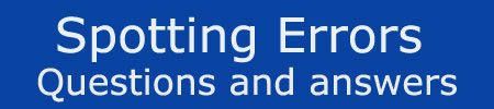 Spotting Errors Questions Answers